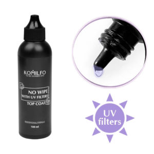 Komilfo No Wipe UV Top - top for gel polish without a sticky layer with UV filters, 100 ml 5
