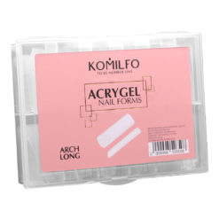Komilfo Top Nail Forms, Long Arch - Верхние формы для наращивания, арочные, длинные, 130 шт