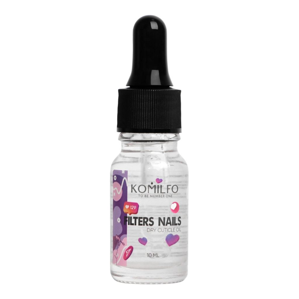 Komilfo dry cuticle oil with shimmer Filters Nails, 10 ml 6