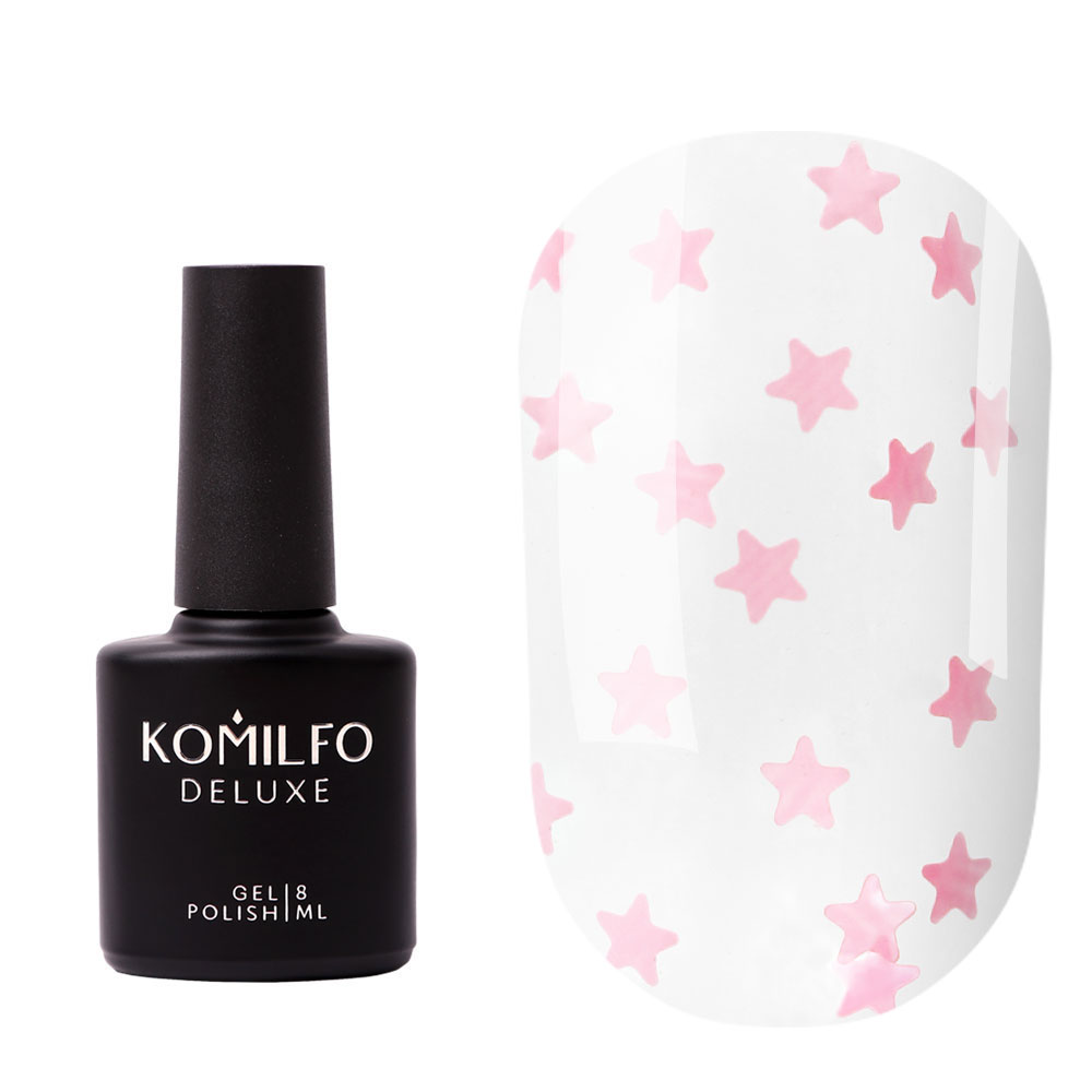 Komilfo Star Nails Rose Top, without a sticky layer, with UV filter, 8 ml