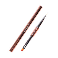 Пензлик Komilfo Rose gold Double Gel oval 6 (Nylon)/Liner 9 (Nylon)