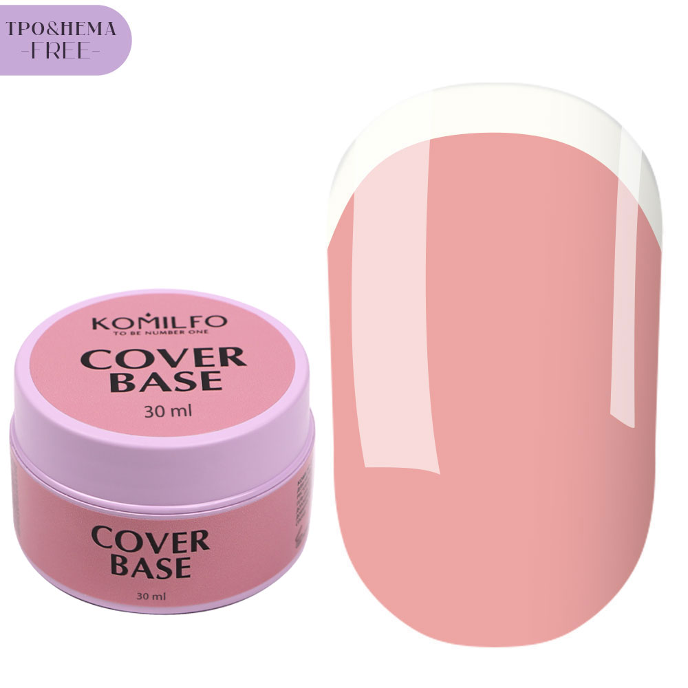 Komilfo Cover Base HEMA/TPO free, база для нігтів, 30 мл (гель-банка) 1
