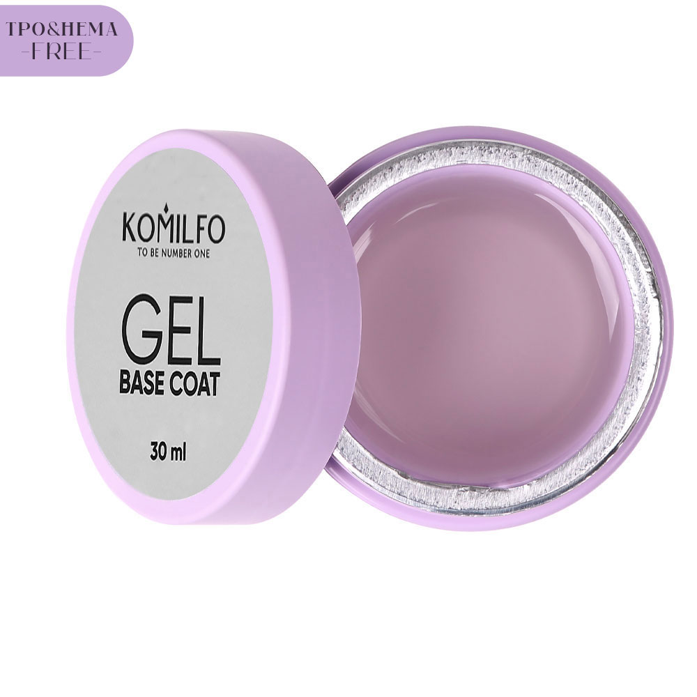 Komilfo Gel Base Coat HEMA/TPO free, гель-база для нігтів, 30 мл (гель-банка) 1