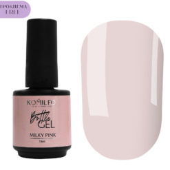 Komilfo Bottle Gel Milky Pink HEMA/TPO free, рідкий гель для нігтів, 15 мл