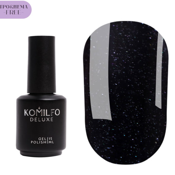 Komilfo No Wipe Glitter Top HEMA/TPO free - топ для гель-лака с глиттером без ЛС, 15 мл 2