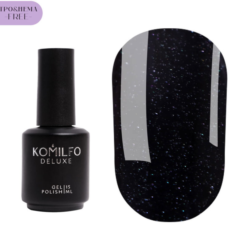Komilfo No Wipe Glitter Top HEMA/TPO free - топ для гель-лака с глиттером без ЛС, 15 мл 5