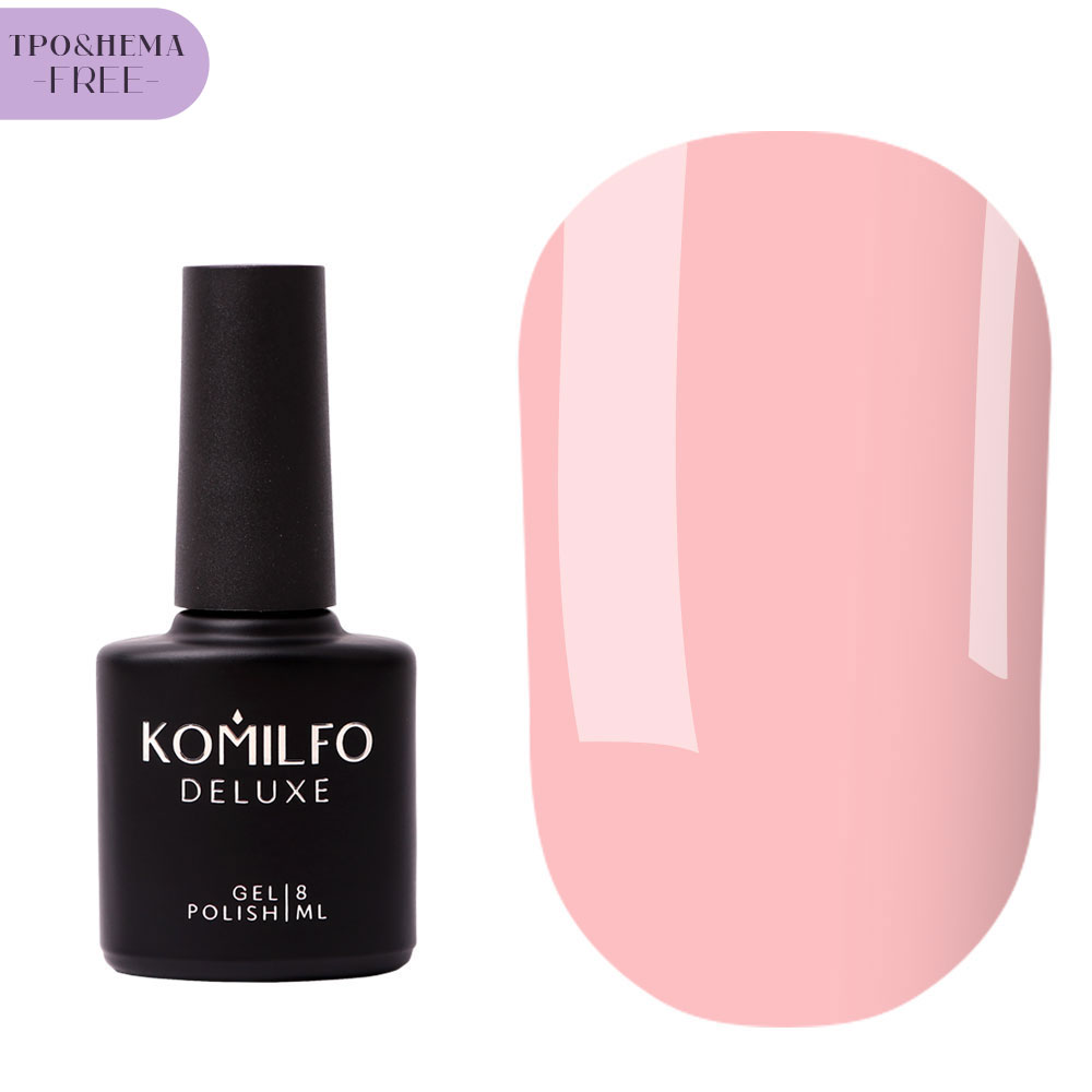 Komilfo No Wipe Milky Pink Top HEMA/TPO free, топ для гель-лаку без ЛШ, 8 мл 1