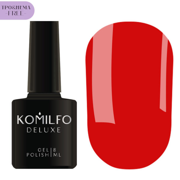 Гель-лак Komilfo Red Code Collection №001 First Kiss HEMA/TPO free, 8 мл 2